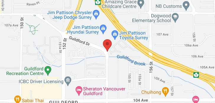 map of 126 15399 GUILDFORD DRIVE